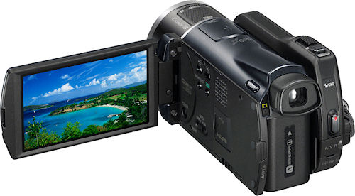 Sony's HDR-XR550V digital camcorder. Photo provided by Sony Electronics Inc. Click for a bigger picture!