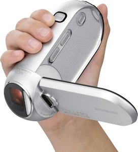 Samsung HMX-R10 digital camcorder. Photo provided by Samsung Electronics America Inc. Click for a bigger picture!