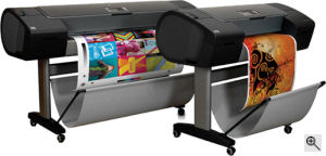Hewlett Packard's Designjet Z2100 and Z3100 Photo Printers. Courtesy of HP, with modifications by Michael R. Tomkins. Click for a bigger picture!