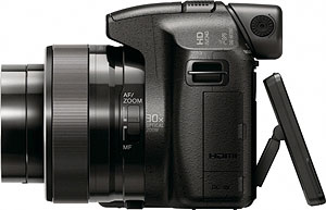 Sony's HX100V digital camera. Photo provided by Sony Electronics Inc. Click for a bigger picture!