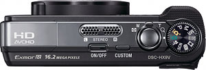 Sony's HX9V digital camera. Photo provided by Sony Electronics Inc. Click for a bigger picture!