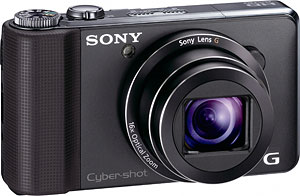 Sony's HX9V digital camera. Photo provided by Sony Electronics Inc. Click for a bigger picture!