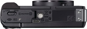 Sony's HX9V digital camera. Photo provided by Sony Electronics Inc. Click for a bigger picture!