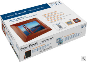 Digital Foci's Image Moments IMT-080 LCD picture frame. Courtesy of Digital Foci, with modifications by Michael R. Tomkins. Click for a bigger picture!