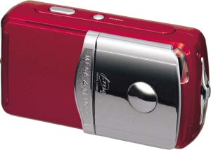 Hitachi's i.mega HDC-401 digital camera. Courtesy of Hitachi, with modifications by Michael R. Tomkins. Click for a bigger picture!