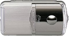 Hitachi's i.mega HDC-401 digital camera. Courtesy of Hitachi, with modifications by Michael R. Tomkins.