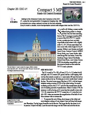 A page from Peter iNova's SONY Advanced Cyber-shot eBook. Courtesy of Peter iNova, with modifications by Michael R. Tomkins.