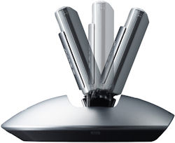 Sony's IPT-DS1 dock is capable of 24-degree vertical tilt. Photo provided by Sony Electronics Inc. Click for a bigger picture!