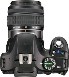Pentax's K-x digital SLR. Photo provided by Pentax Imaging Co. Click for a bigger picture!