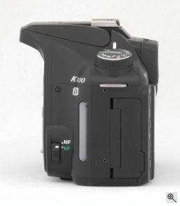 Pentax's K100D digital SLR. Copyright &copy; 2006, The Imaging Resource. All rights reserved. Click for a bigger picture!