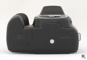 Pentax's K100D digital SLR. Copyright &copy; 2006, The Imaging Resource. All rights reserved. Click for a bigger picture!