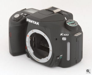 Pentax's K100D digital SLR. Copyright &copy; 2006, The Imaging Resource. All rights reserved. Click for a bigger picture!