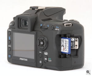 Pentax's K100D digital SLR. Copyright &copy; 2006, The Imaging Resource. All rights reserved. Click for a bigger picture!