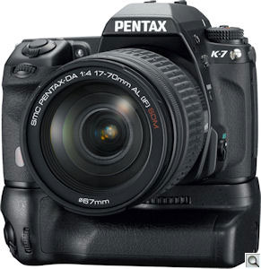 Pentax's K-7 single-lens reflex digital camera. Photo provided by Pentax Imaging Co. Click for a bigger picture!