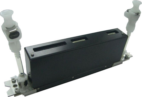 The new Kyocera KJ4 Series inkjet printhead. Photo and caption provided by Kyocera Corp. / BusinessWire. Click for a bigger picture!