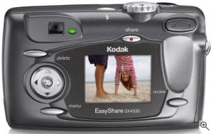 Kodak's EasyShare DX4530 digital camera. Courtesy of Kodak Germany, with modifications by Michael R. Tomkins. Click for a bigger picture!