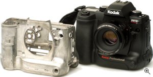 Kodak's DCS Pro SLR/c digital camera. Courtesy of Eastman Kodak Co., with modifications by Michael R. Tomkins. Click for a bigger picture!