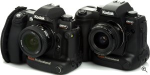 Kodak's DCS Pro SLR/c digital camera. Courtesy of Eastman Kodak Co., with modifications by Michael R. Tomkins. Click for a bigger picture!