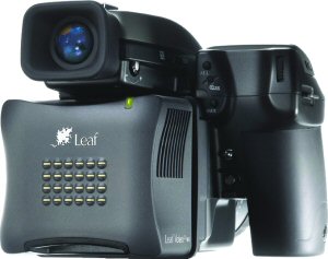 Creo's Leaf Valeo WI digital camera back. Courtesy of Creo, with modifications by Michael R. Tomkins. Click for a bigger picture!