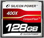 Silicon Power's 128GB 400X Compact Flash card. Photo provided by Silicon Power Computer & Communications Ltd.