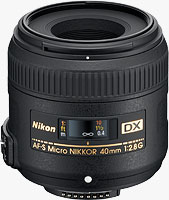 Nikon's AF-S DX Micro NIKKOR 40mm f/2.8G lens. Photo provided by Nikon Inc.
