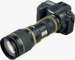 AstroScope 9350EOS-FF Night Vision Module fits between the Canon camera body and lens retaining all electronic lens functions. Photo and caption provided by Sofradir EC Inc.
