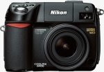 Nikon's Coolpix 8400 digital camera. Courtesy of Nikon, with modifications by Michael R. Tomkins.