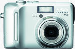 Nikon's Coolpix P2 digital camera. Courtesy of Nikon, with modifications by Michael R. Tomkins.