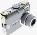 Nikon's Coolpix P3 digital camera. Courtesy of Nikon, with modifications by Michael R. Tomkins.