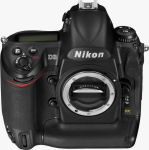 Nikon's D3 digital SLR. Courtesy of Nikon, with modifications by Michael R. Tomkins.