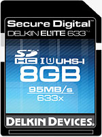 The Delkin Elite 633X UHS-I SDHC card. Photo provided by Delkin Devices Inc.