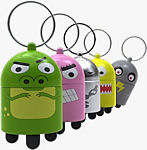 Quirky's DigiDudes keychain tripod lineup. Photo provided by Quirky.
