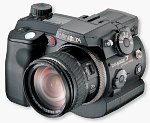 Minolta's DiMAGE 7Hi digital camera. Courtesy of Minolta, with modifications by Michael R. Tomkins.