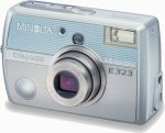 Minolta's DiMAGE E323 digital camera. Courtesy of Minolta, with modifications by Michael R. Tomkins.