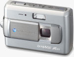 Konica Minolta's DiMAGE X60 digital camera. Courtesy of Konica Minolta, with modifications by Michael R. Tomkins.