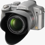 Panasonic's Lumix DMC-FZ18 digital camera. Courtesy of Panasonic, with modifications by Michael R. Tomkins.