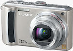Panasonic's Lumix DMC-TZ4 digital camera. Courtesy of Panasonic, with modifications by Michael R. Tomkins.