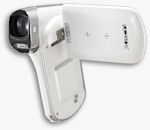 The Xacti DMX-CG100, white version. Photo provided by Sanyo Electric Co. Ltd.