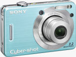 Sony's DSC-W55 digital camera. Courtesy of Sony, with modifications by Michael R. Tomkins.