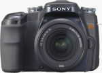 Sony's Alpha DSLR-A100 digital SLR. Courtesy of Sony, with modifications by Michael R. Tomkins.
