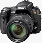 Sony's Alpha DSLR-A500 digital SLR. Photo provided by Sony Electronics Inc.