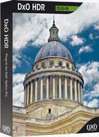 DxO HDR plug-in product packaging. Rendering provided by DxO Labs.