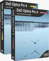 DxO Optics Pro 6 product packaging. Rendering provided by DxO Labs.