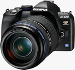 Olympus' E-520 digital SLR. Courtesy of Olympus, with modifications by Michael R. Tomkins.
