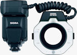 Sigma's Electronic Flash Macro EM-140DG for Sony and Pentax. Courtesy of Sigma, with modifications by Michael R. Tomkins.