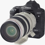 Canon's EOS-1D Mark II N digital SLR. Courtesy of Canon, with modifications by Michael R. Tomkins.