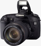 Canon's EOS 30D digital SLR. Courtesy of Canon, with modifications by Michael R. Tomkins.
