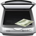 Epson's Perfection 3170 PHOTO flatbed scanner. Courtesy of Epson, with modifications by Michael R. Tomkins.