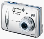 Fuji's FinePix A303 digital camera. Courtesy of Fuji Photo Film USA Inc., with modifications by Michael R. Tomkins.