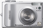 Fujifilm's FinePix F10 digital camera. Courtesy of Fujifilm, with modifications by Michael R. Tomkins.